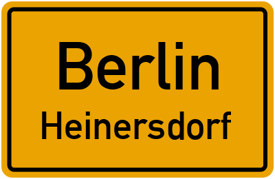 Ortsschild Berlin Heinersdorf