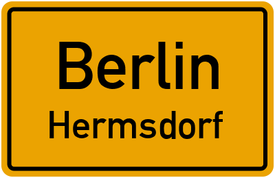 Ortsschild Berlin Hermsdorf