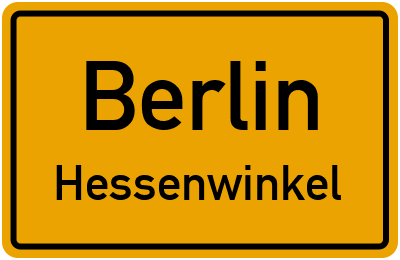 Ortsschild Berlin Hessenwinkel