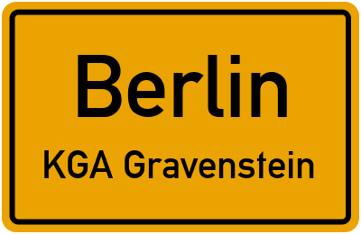 Ortsschild Berlin KGA Gravenstein