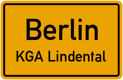 Ortsschild Berlin KGA Lindental