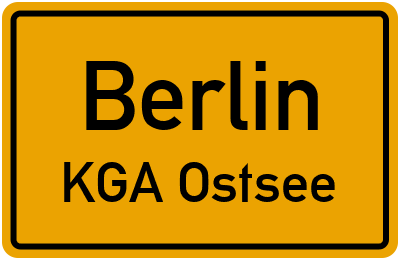 Ortsschild Berlin KGA Ostsee