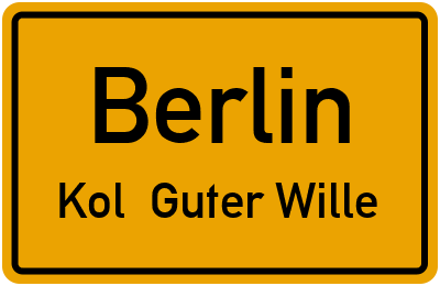 Straßenverzeichnis Berlin Kol. Guter Wille