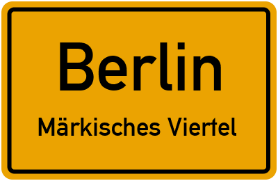 Ortsschild Berlin Märkisches Viertel
