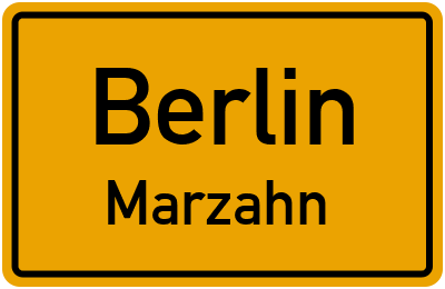 Ortsschild Berlin Marzahn