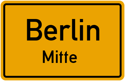 Ortsschild Berlin Mitte