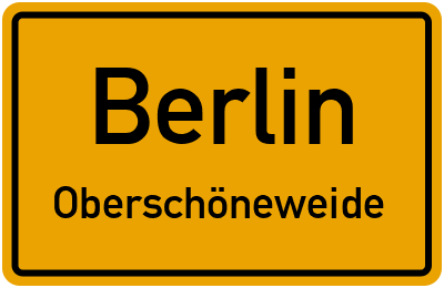 Ortsschild Berlin Oberschöneweide
