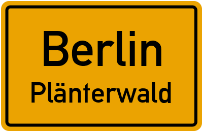 Ortsschild Berlin Plänterwald