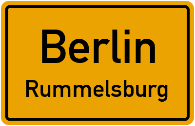 Ortsschild Berlin Rummelsburg