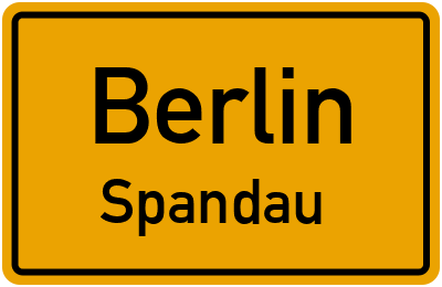 Ortsschild Berlin Spandau