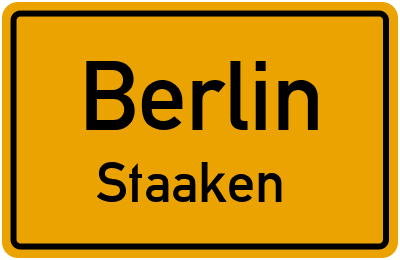 Ortsschild Berlin Staaken