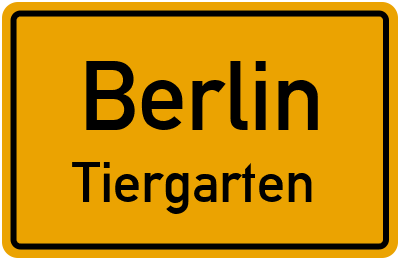 Ortsschild Berlin Tiergarten