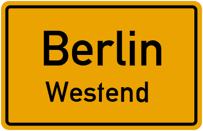Ortsschild Berlin Westend