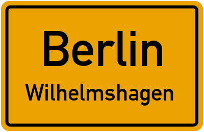 Ortsschild Berlin Wilhelmshagen