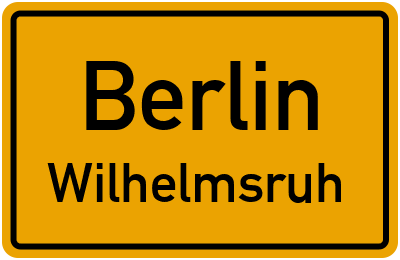 Ortsschild Berlin Wilhelmsruh