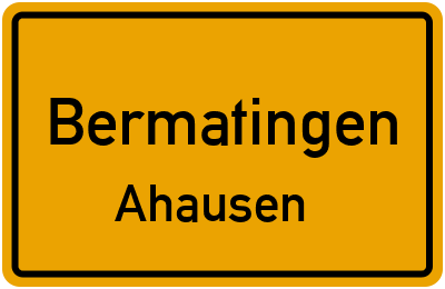 Straßenverzeichnis Bermatingen Ahausen