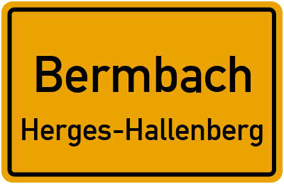 Straßenverzeichnis Bermbach Herges-Hallenberg