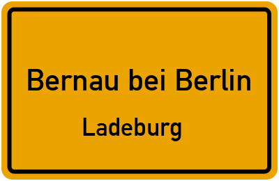 Straßenverzeichnis Bernau bei Berlin Ladeburg