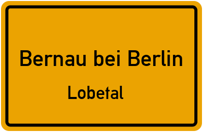 Straßenverzeichnis Bernau bei Berlin Lobetal