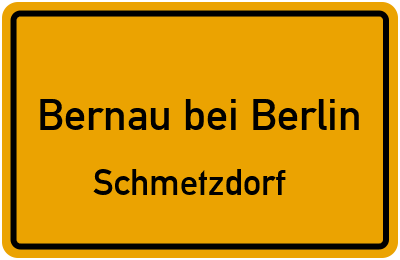 Straßenverzeichnis Bernau bei Berlin Schmetzdorf