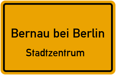 Straßenverzeichnis Bernau bei Berlin Stadtzentrum