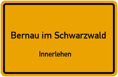 Straßenverzeichnis Bernau im Schwarzwald Innerlehen