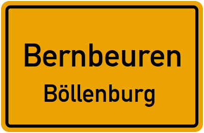 Ortsschild Bernbeuren Böllenburg