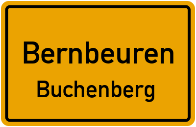 Ortsschild Bernbeuren Buchenberg