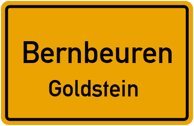 Ortsschild Bernbeuren Goldstein