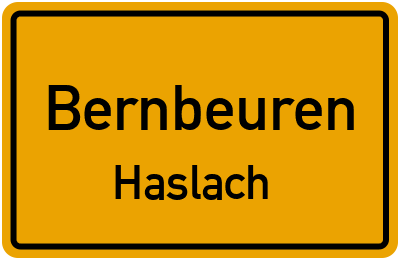 Straßenverzeichnis Bernbeuren Haslach