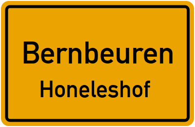 Ortsschild Bernbeuren Honeleshof