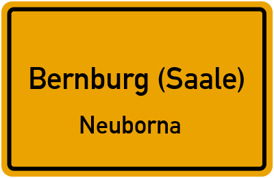 Straßenverzeichnis Bernburg (Saale) Neuborna