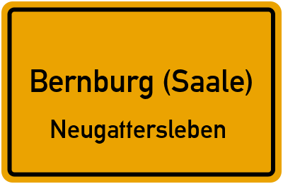 Straßenverzeichnis Bernburg (Saale) Neugattersleben