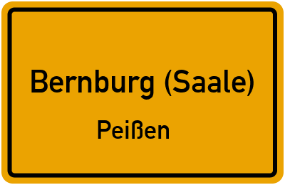 Straßenverzeichnis Bernburg (Saale) Peißen
