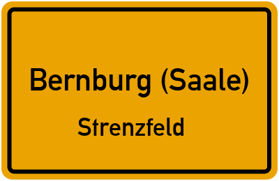 Straßenverzeichnis Bernburg (Saale) Strenzfeld
