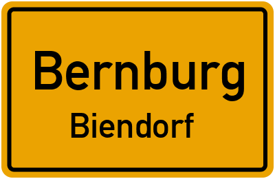 Straßenverzeichnis Bernburg Biendorf