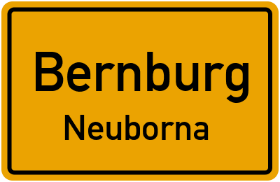 Straßenverzeichnis Bernburg Neuborna