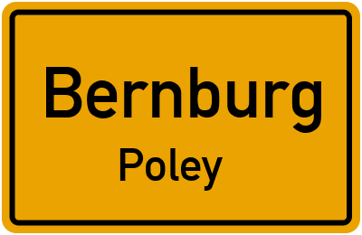 Straßenverzeichnis Bernburg Poley