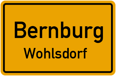 Straßenverzeichnis Bernburg Wohlsdorf