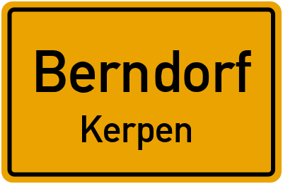 Straßenverzeichnis Berndorf Kerpen