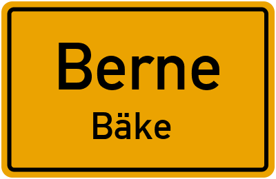 Straßenverzeichnis Berne Bäke