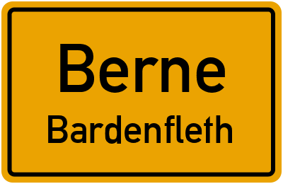 Ortsschild Berne Bardenfleth