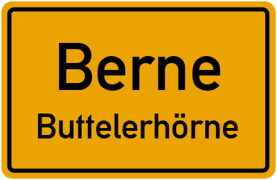 Ortsschild Berne Buttelerhörne