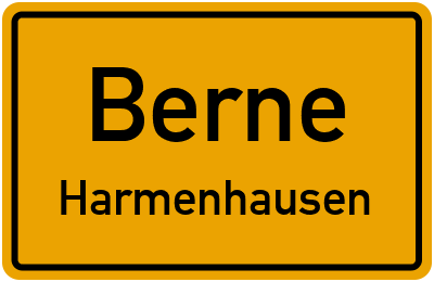 Ortsschild Berne Harmenhausen