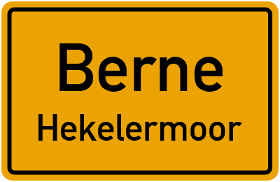 Straßenverzeichnis Berne Hekelermoor