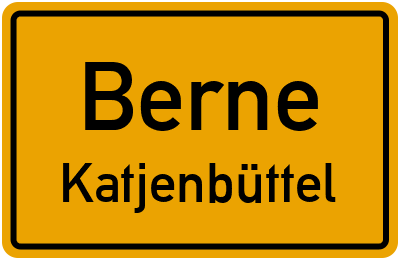 Ortsschild Berne Katjenbüttel