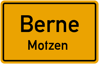 Straßenverzeichnis Berne Motzen