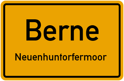 Ortsschild Berne Neuenhuntorfermoor