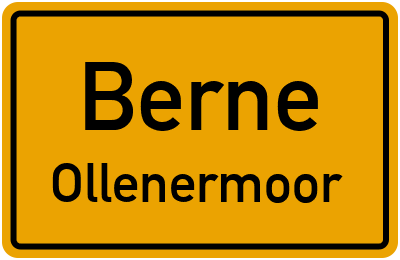 Ortsschild Berne Ollenermoor