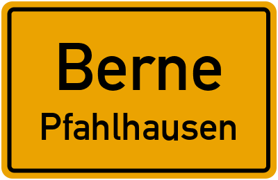 Ortsschild Berne Pfahlhausen